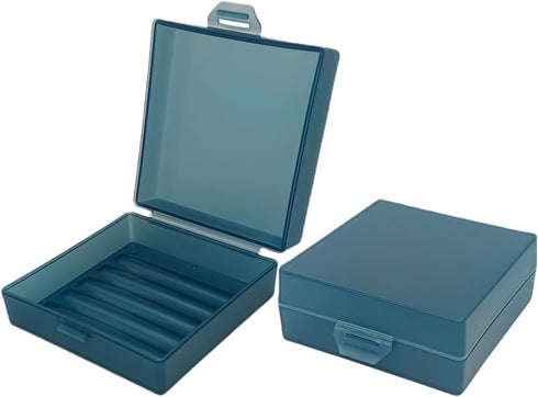 Soap Holder 2 Pack, Shower Bar Case Fit Dr Squatch Soap, Waterproof Travel Soap Container with Lid, Square Bathroom Soap Dish Box for Camping, Gym...